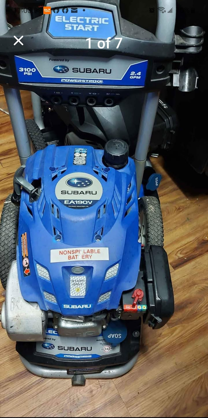 Subaru PowerStroke 3000 Psi Pressure Washer