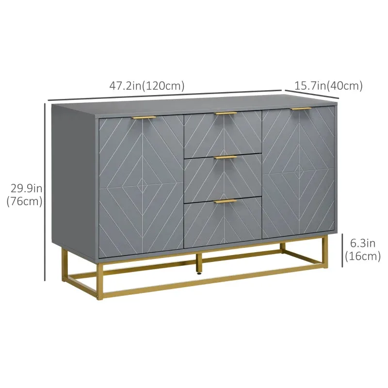 Modern Geometric Buffet Cabinet - Three Colors Available thumbnail