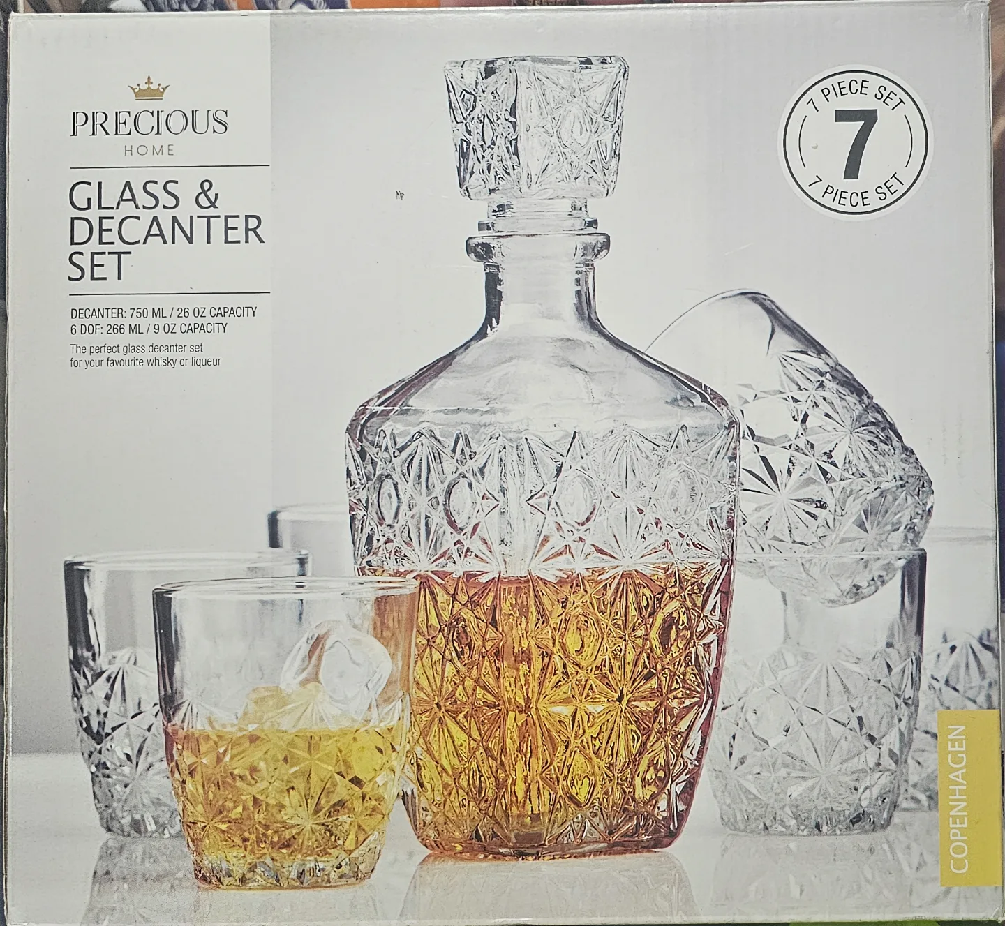 Precious Home 7-Piece Glass Decanter Set thumbnail