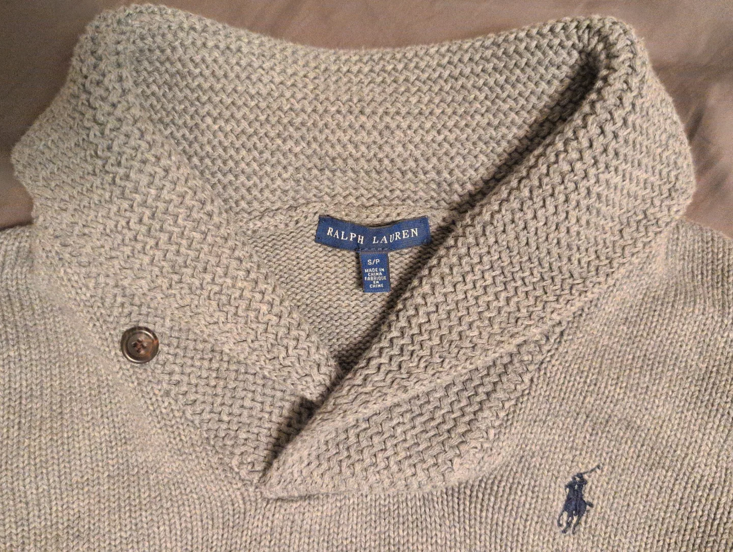 Polo Ralph Lauren Heavy Knit Collar Sweater - Grey image indicator(2)