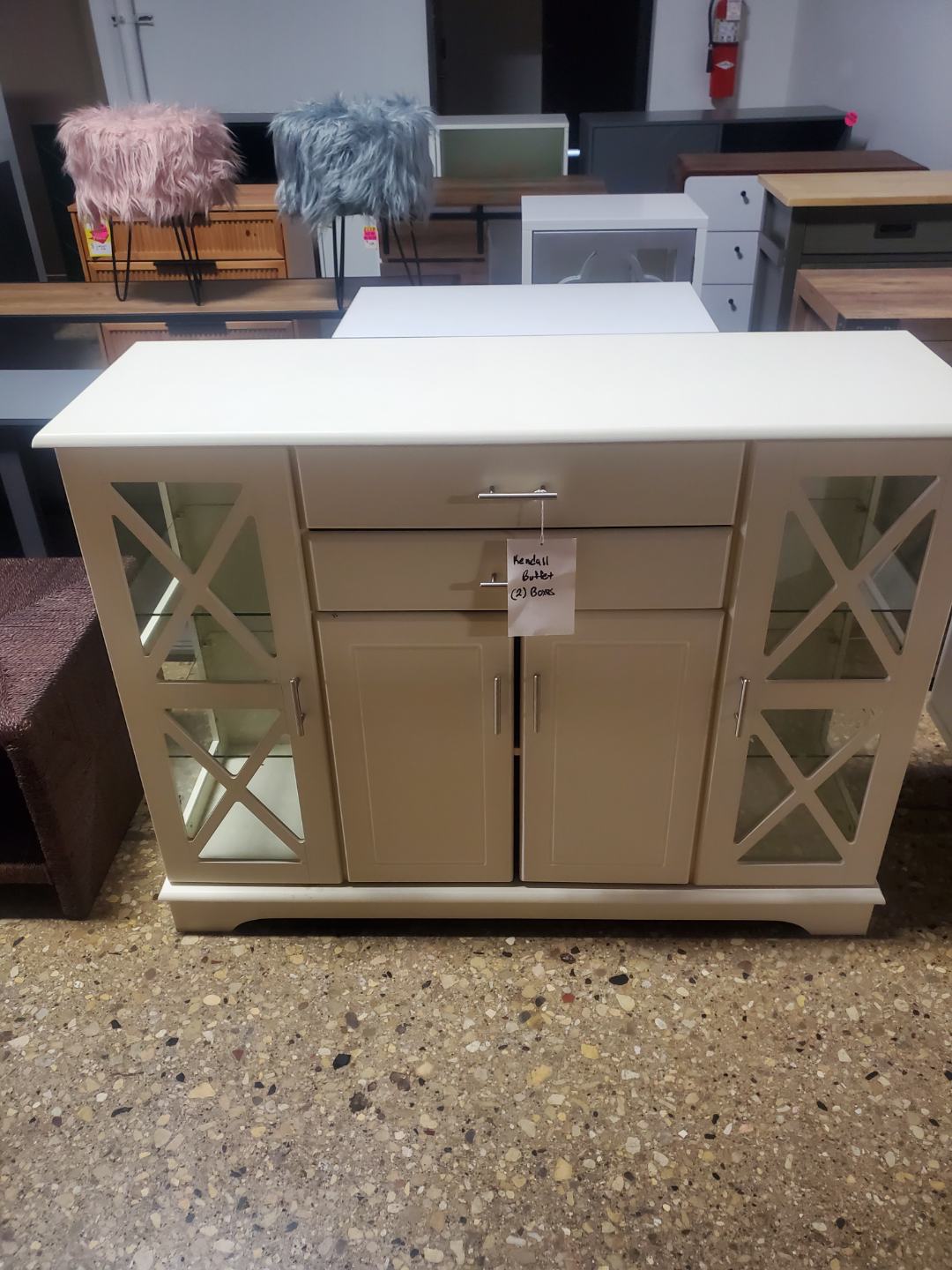 Beautiful Off White Buffet Or TV Entertainment (New In the Box)
