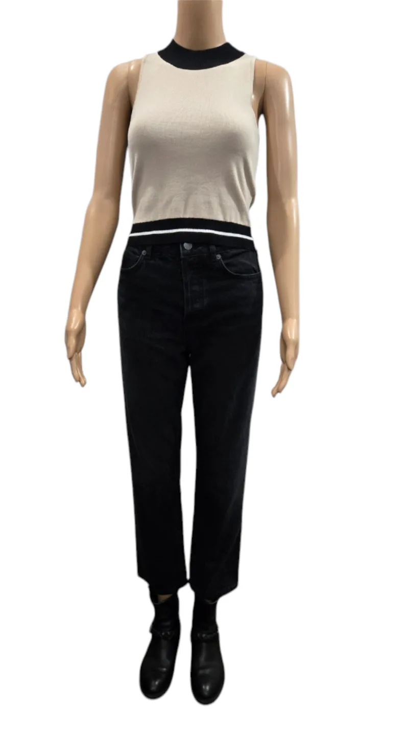 Reformation Cynthia High-Rise Straight Cropped Jeans Size 23-24 image indicator(4)