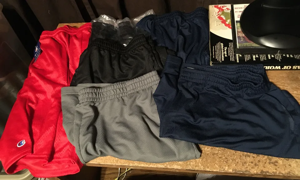 Athletic Works & Champion Men's Mesh Athletic Shorts - Bundle thumbnail