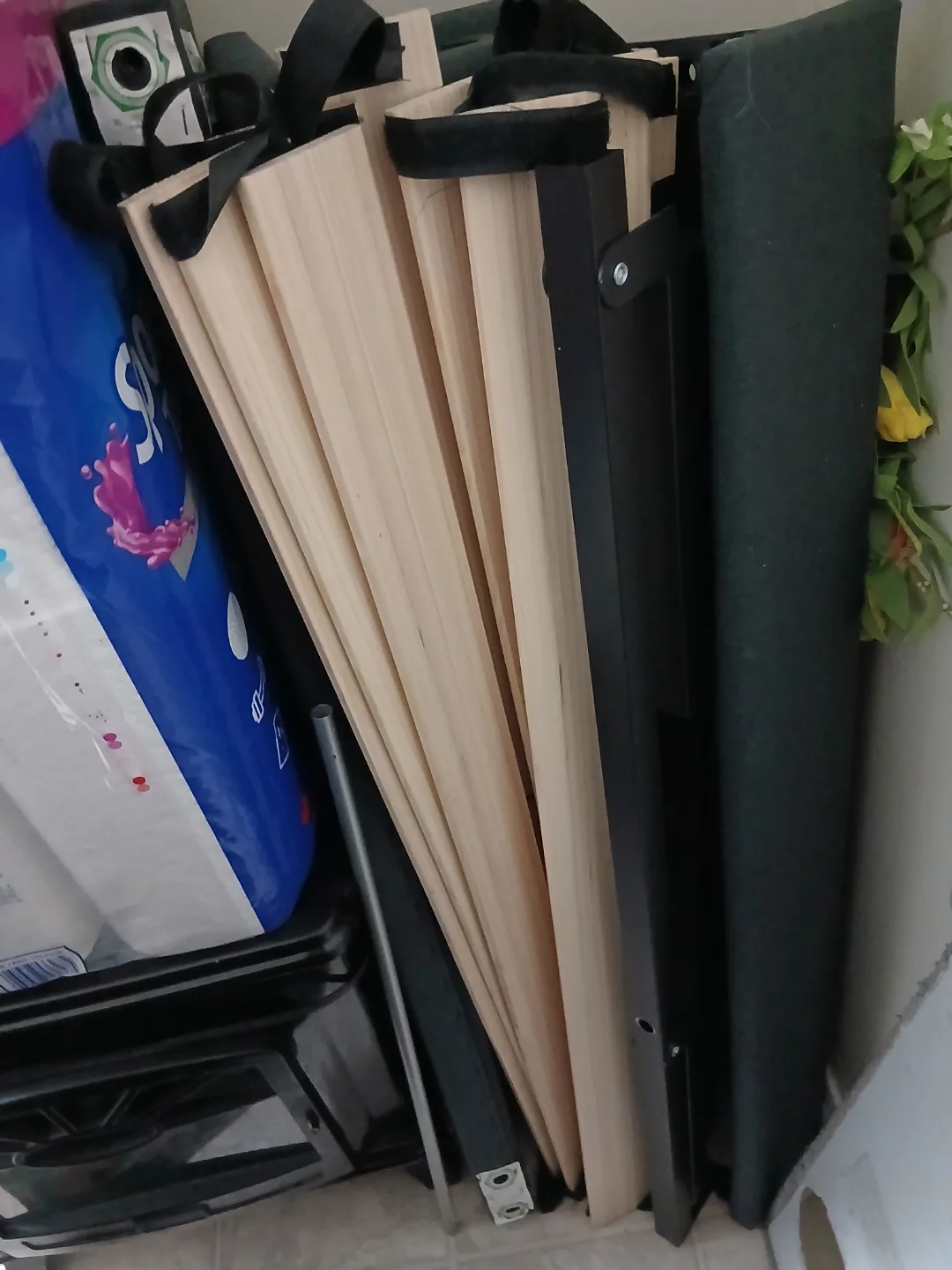 Twin-Size Upholstered Bed Frame with Headboard and Storage image indicator(7)