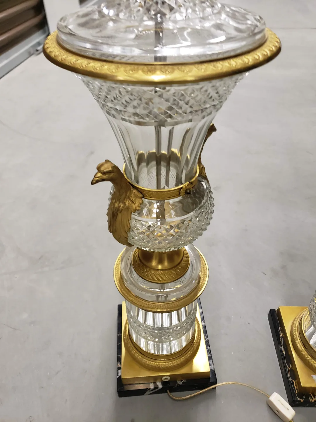 Pair of Crystal and Brass Table Lamps image indicator(2)