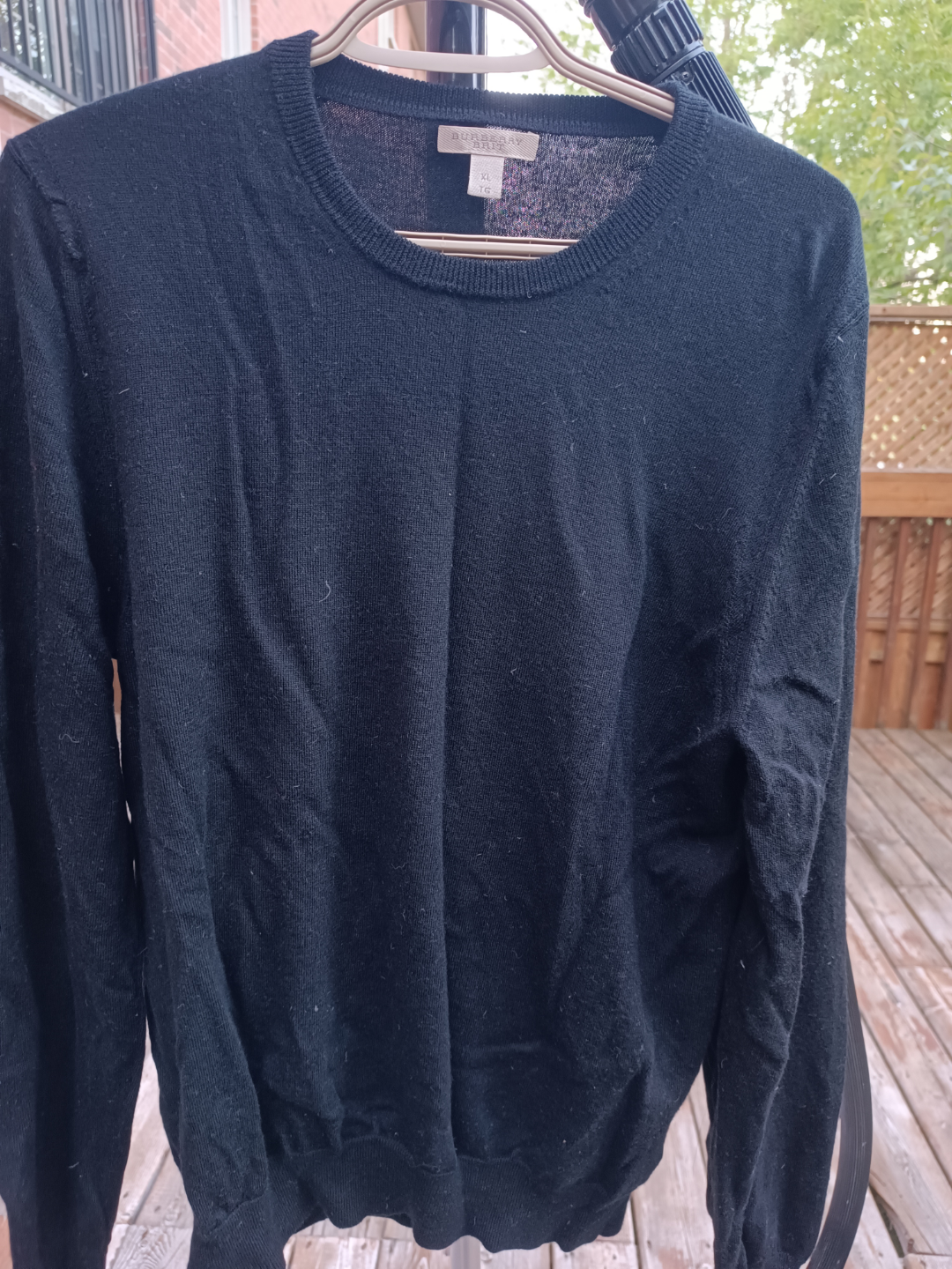 Burberry Brit Men's Black Crew Neck Sweater - Size XL