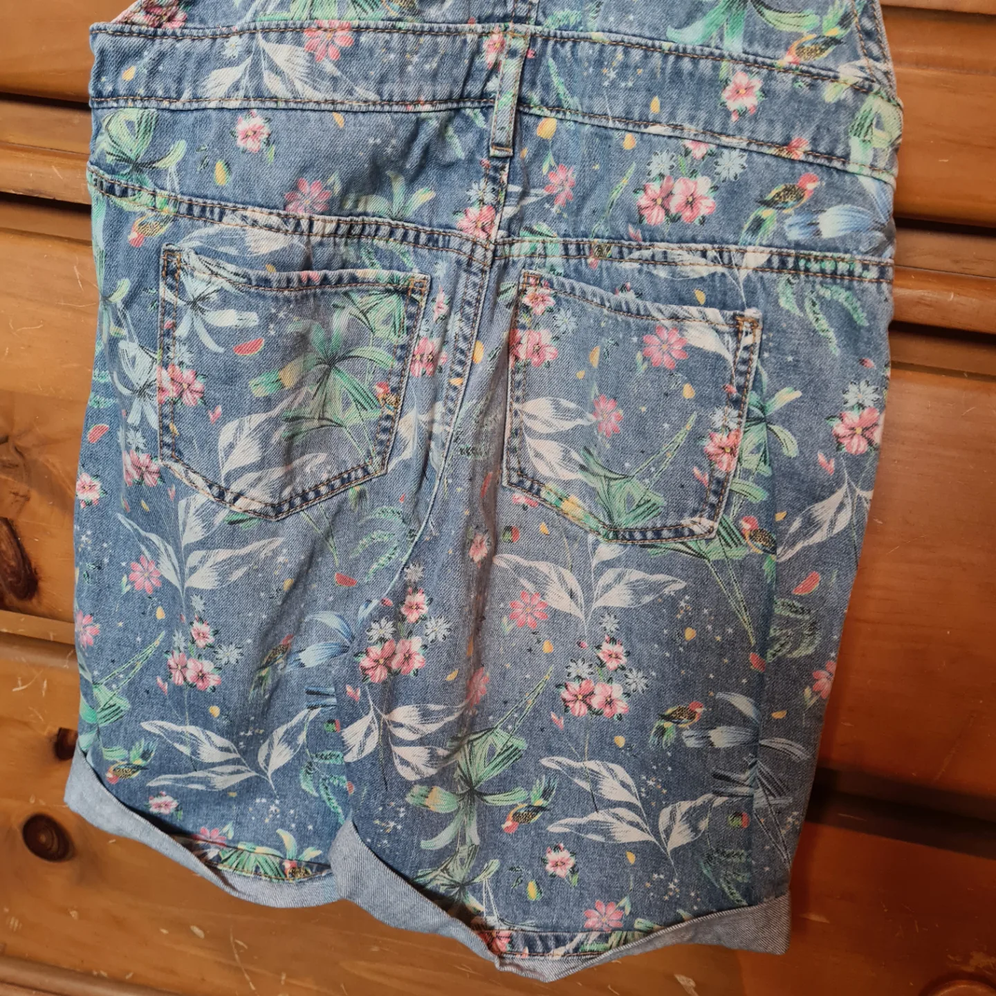 GAP - Girls' floral denim overalls🧡 image indicator(7)