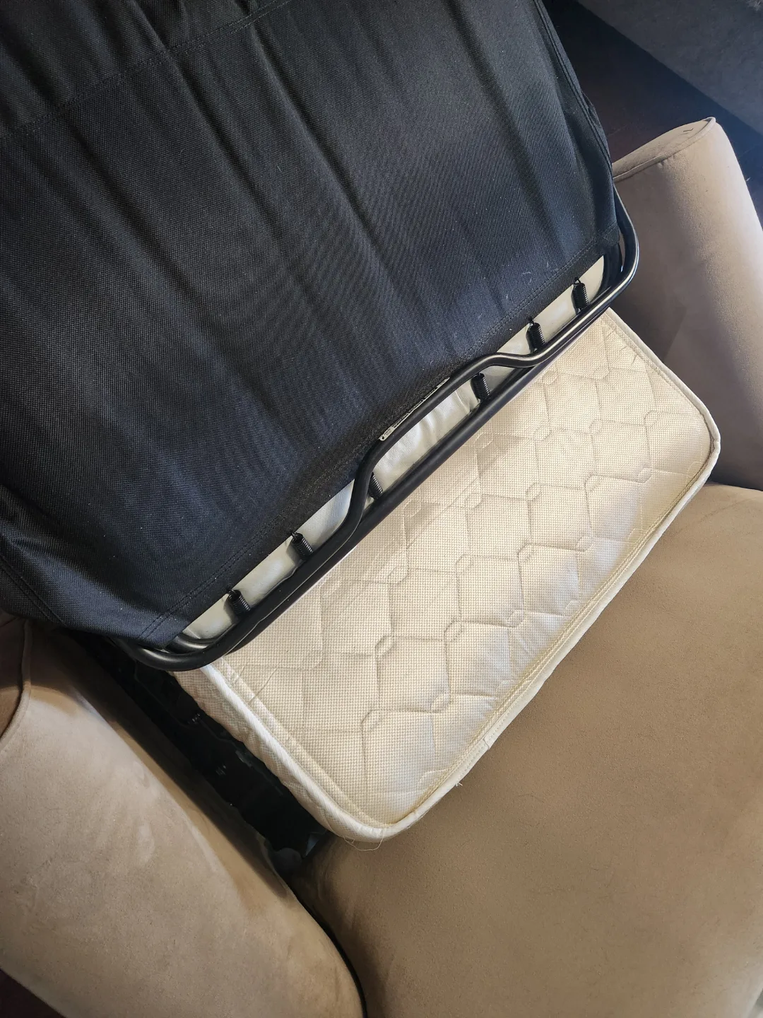 Beige Couch with Pull-Out Bed image indicator(4)