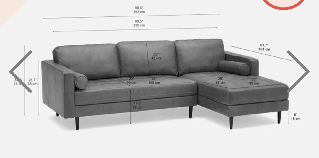 Structube Blue Velvet L- Shaped Sofa - photo 3