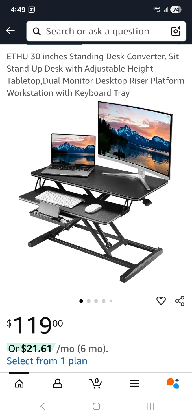 Standing Desk Converter for monitor stand image indicator(5)