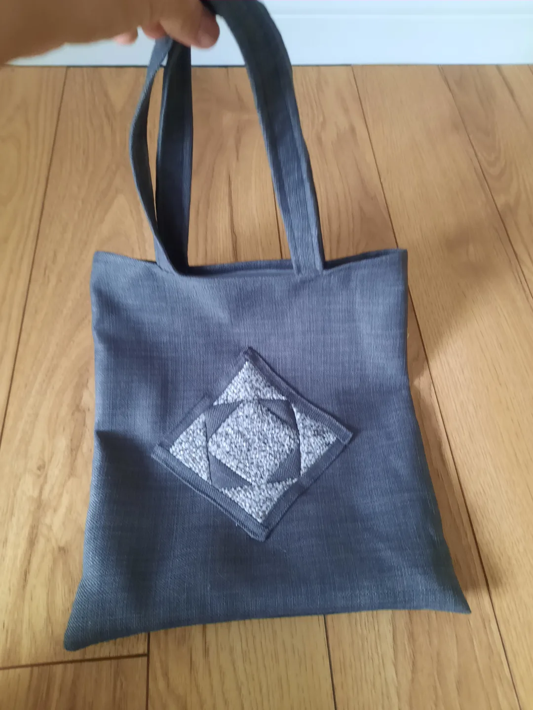 Handmade  handbag with unique patchwork image indicator(4)