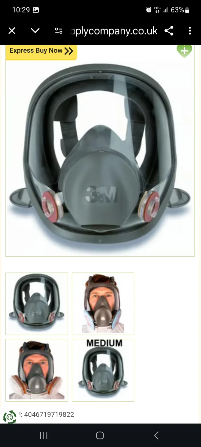 3M 6800 Full Face Reusable Respirator Mask - Medium brand new image indicator(5)