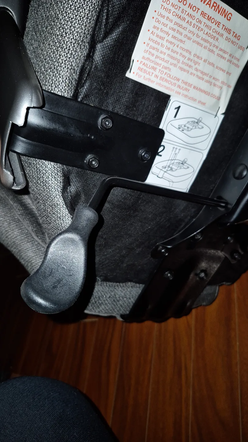 Grey Office Chair with Adjustable Height image indicator(5)