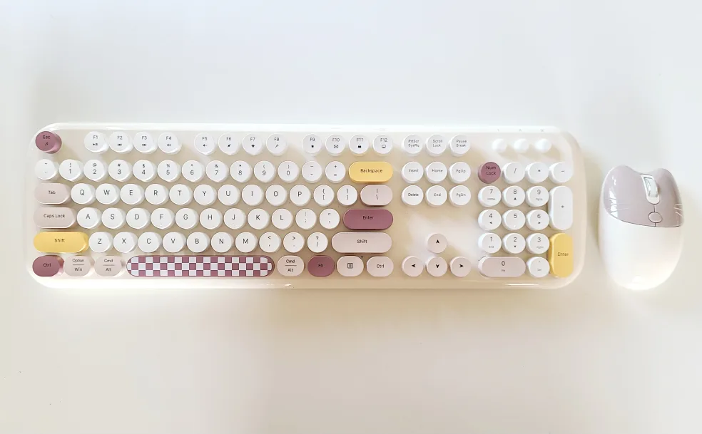 Wireless Keyboard and Mouse Set - Beige thumbnail