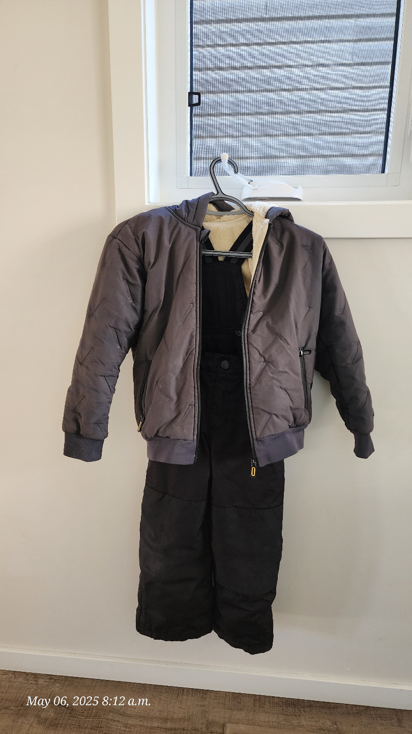 Kids' Dark Grey Quilted Snowsuit - photo 5