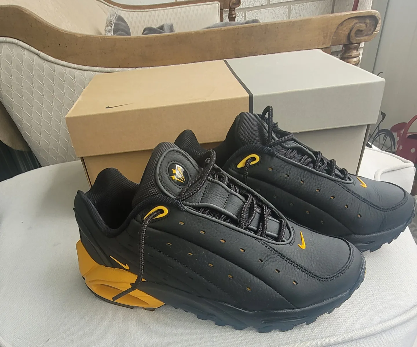 Nike Hot Step Air Terra Drake NOCTA Black Yellow Size 7 image indicator(5)