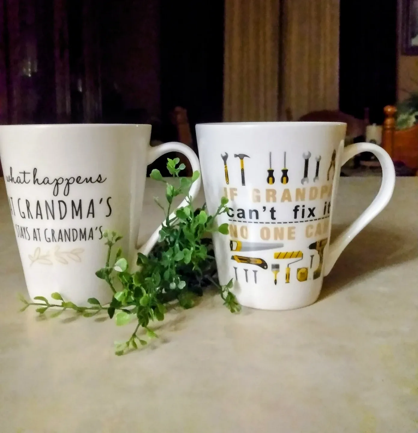 (New) Set of Two Grandma, Grandpa Themed Mugs gift set 🎁 image indicator(3)