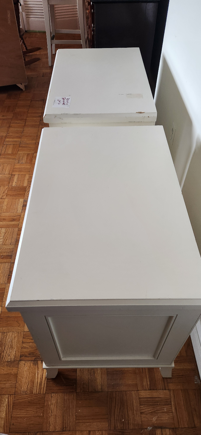 2 Pair of White Four-Drawer Chests - photo 2