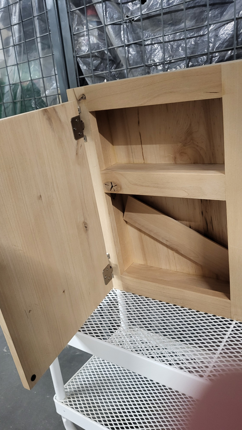 Solid Wood Wall Cabinet with Shelf - photo 3