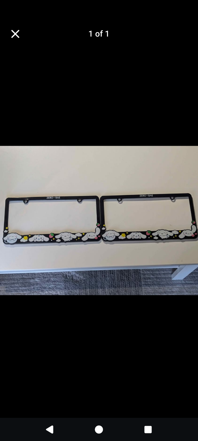 2x Cinnamon Roll License Plate Frames