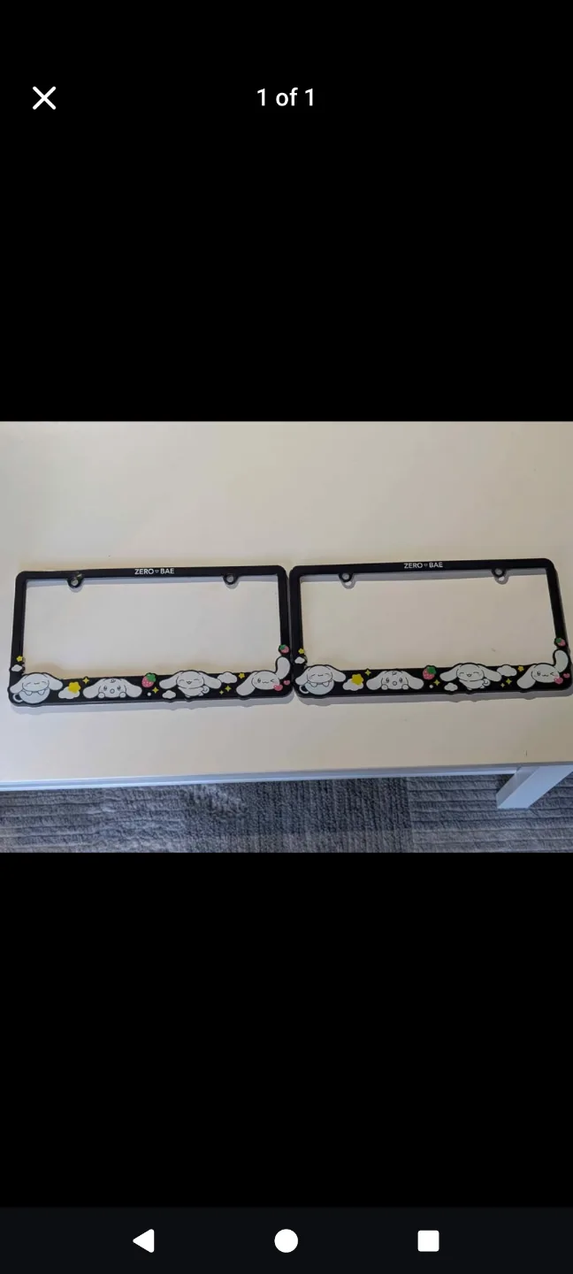 2x Cinnamon Roll License Plate Frames
