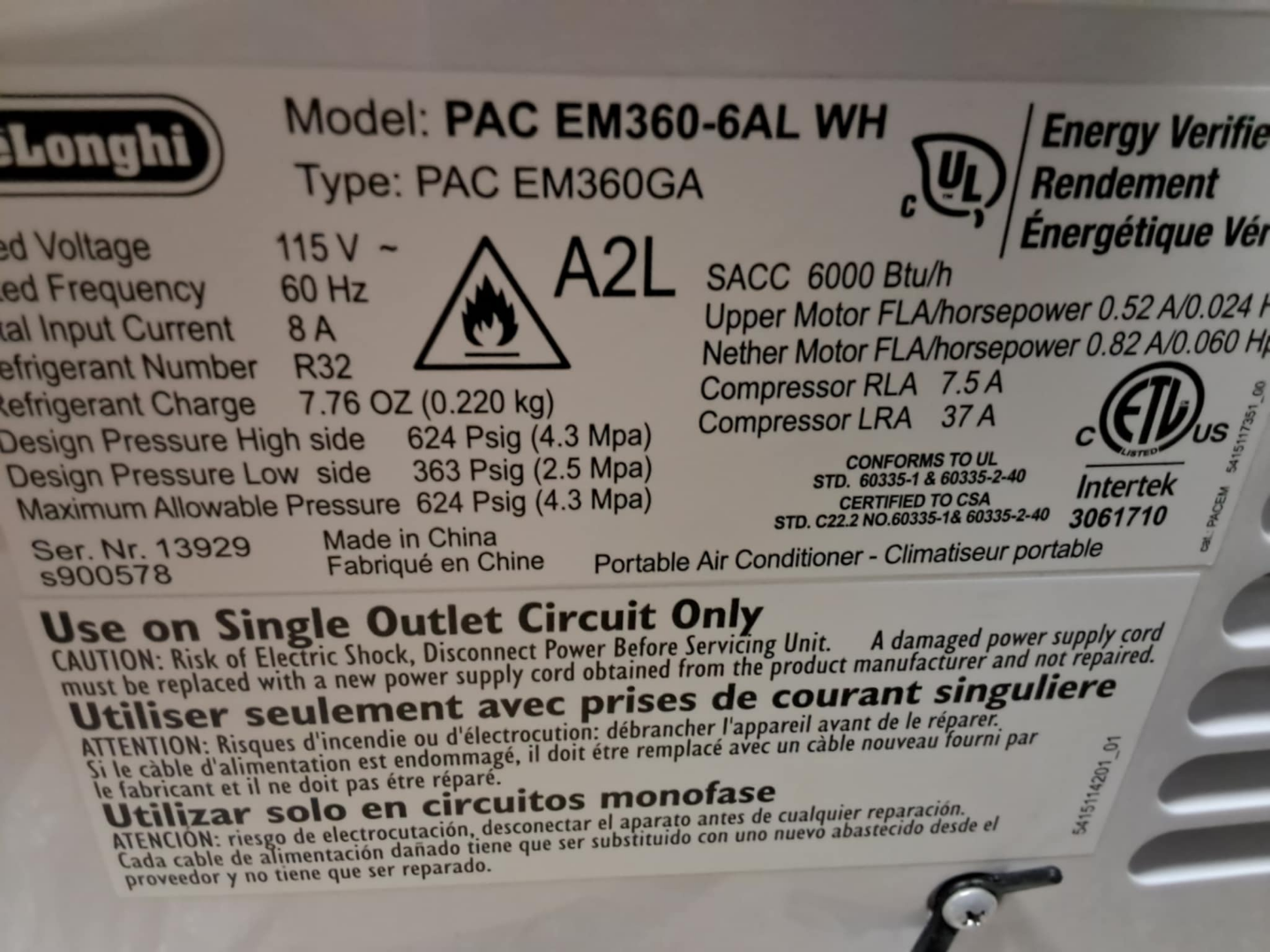 DeLonghi Pinguino Air Conditioner - photo 4