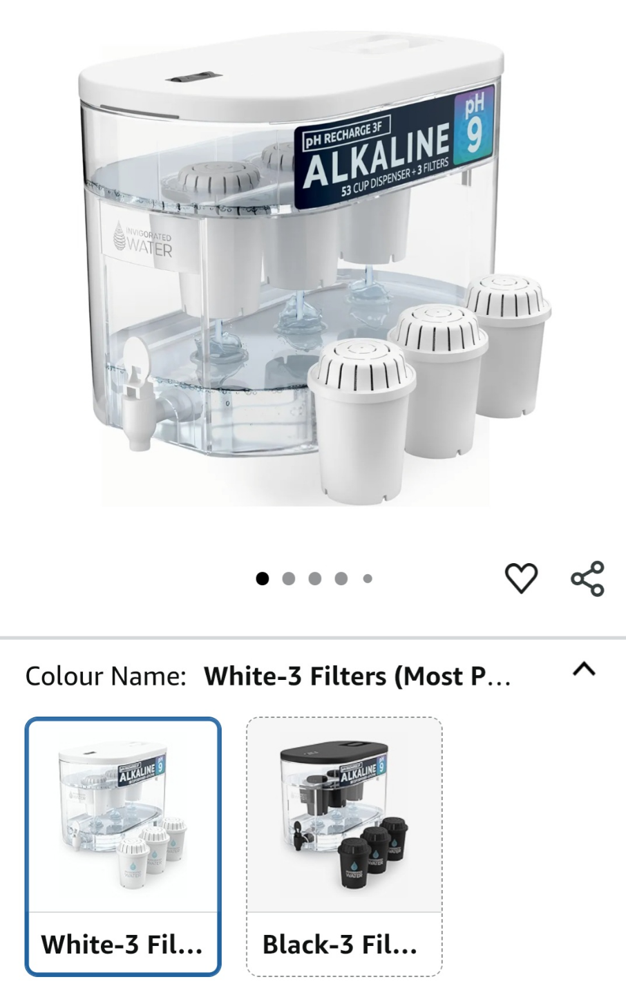 Alkaline Water Dispenser with 3 Filters