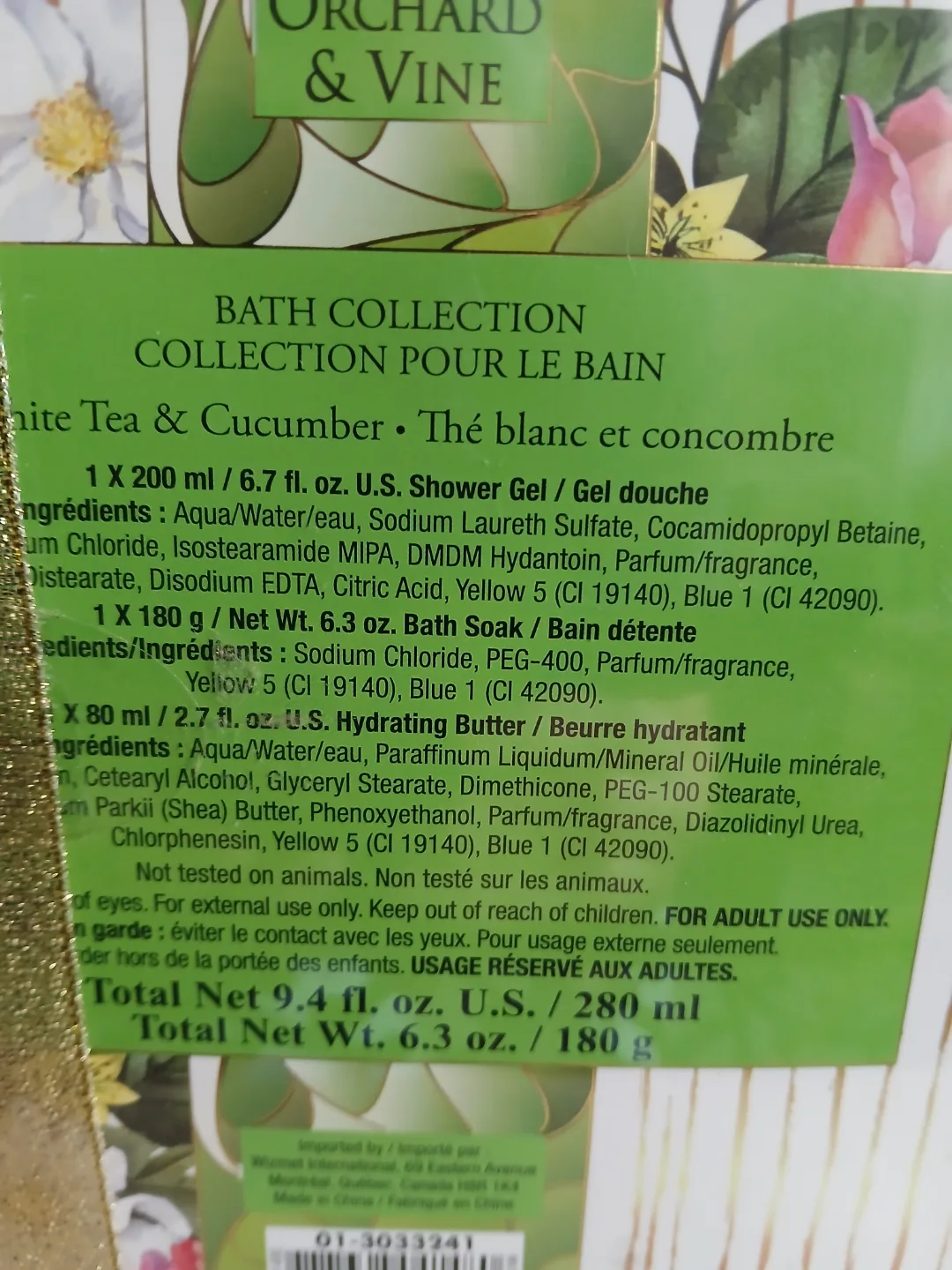 Orchard & Vine White Tea & Cucumber Bath Collection Gift Set. image indicator(2)