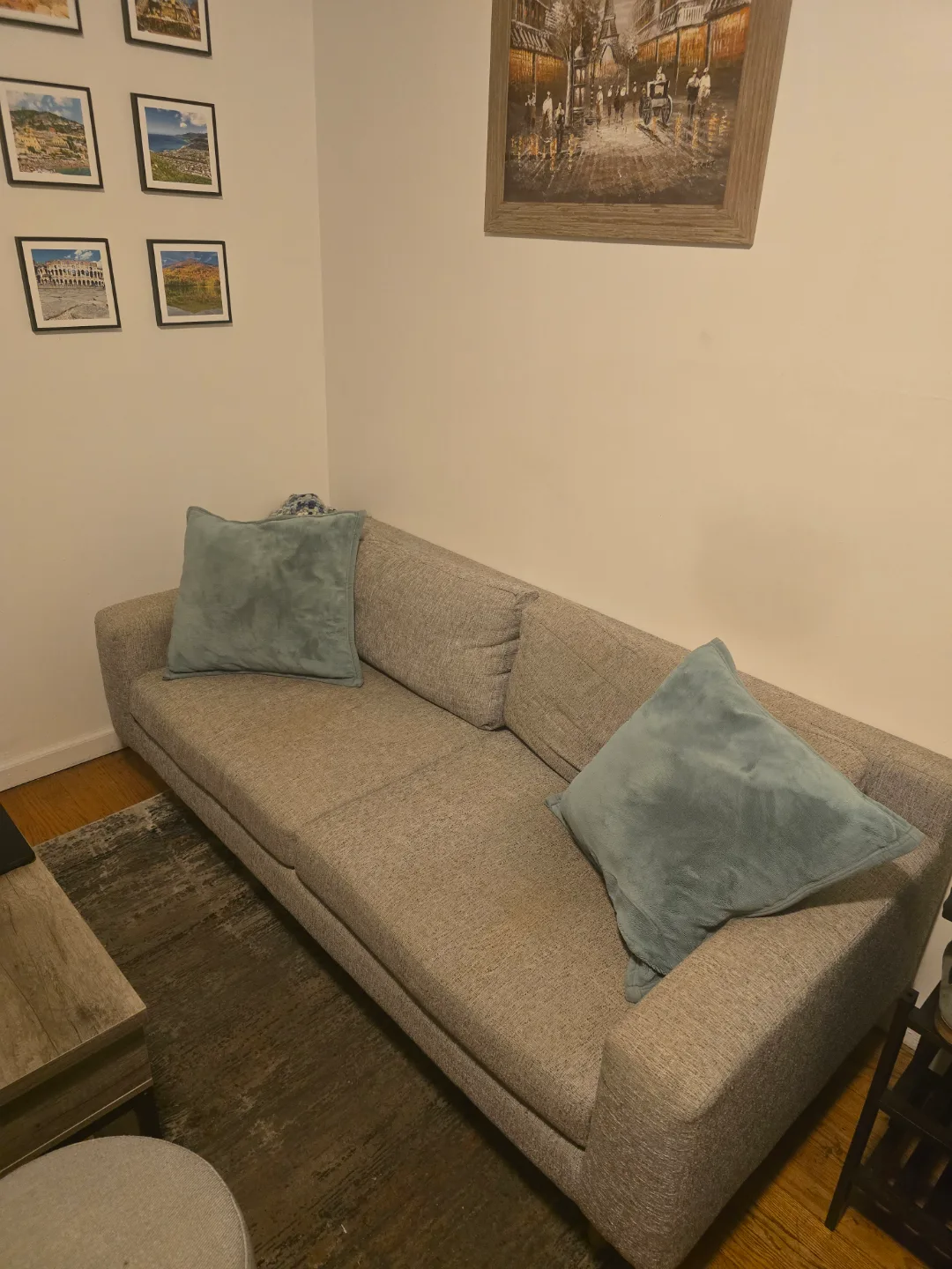 West Elm Eddy Gray Sofa thumbnail