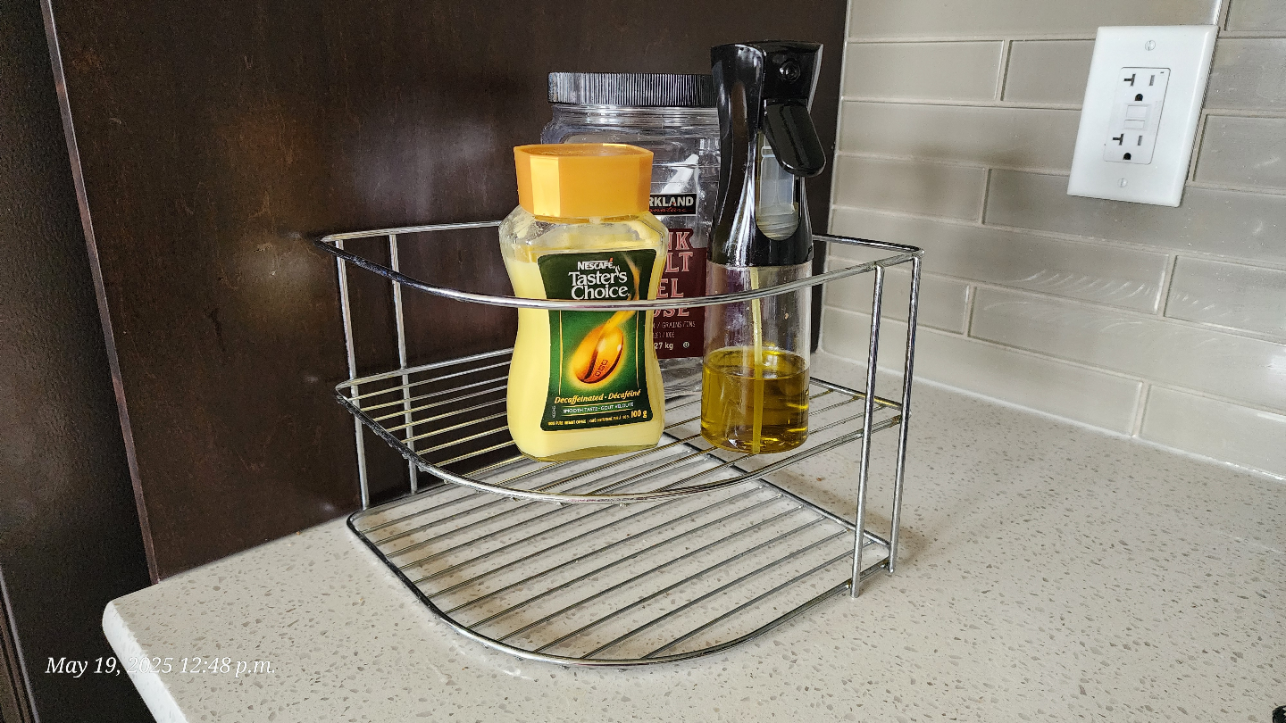 Chrome Two-Tiered Countertop Organizer