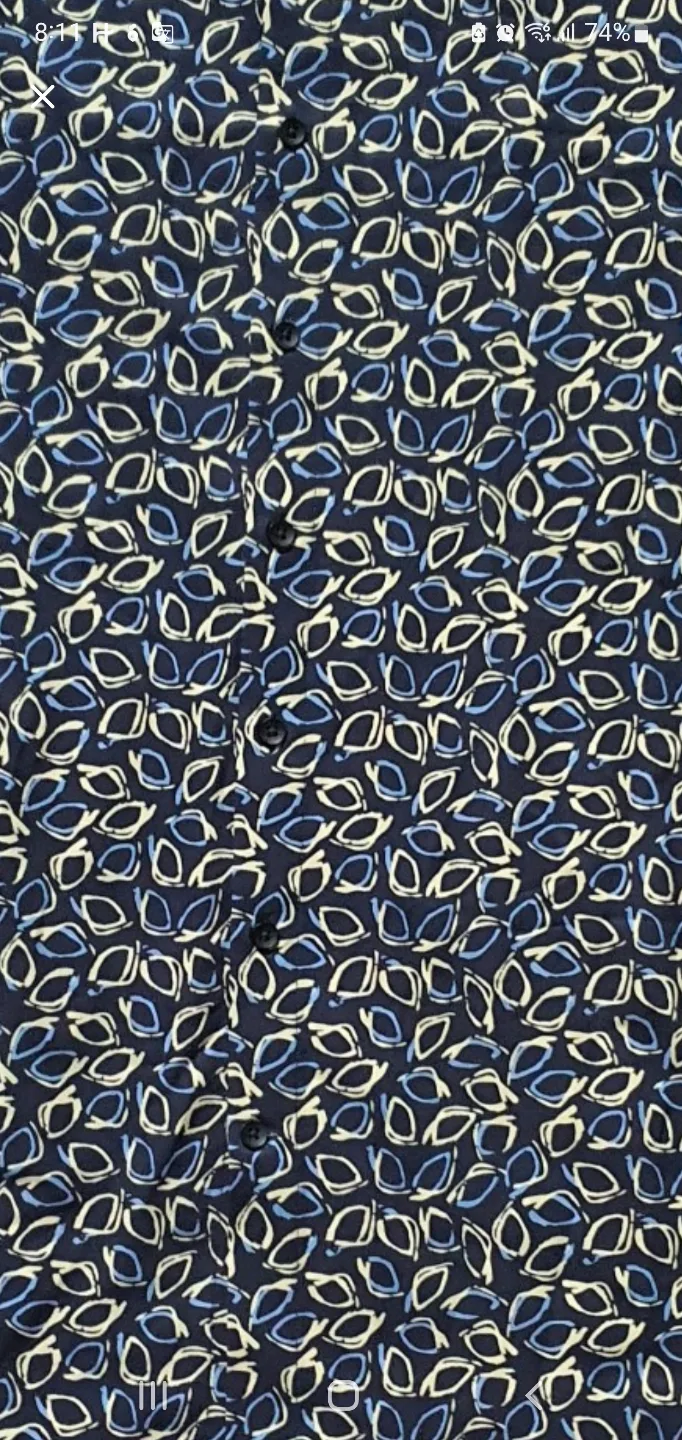 Wonen's short sleeve button-up shirt, size M image indicator(2)