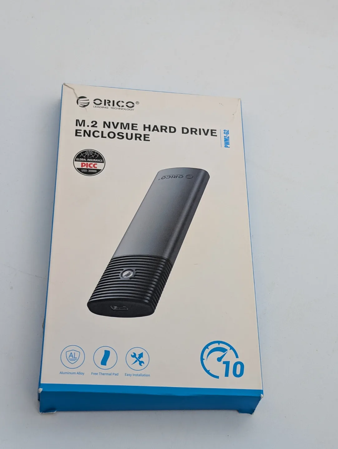 ORICO M.2 NVMe Hard Drive Enclosure - Black thumbnail
