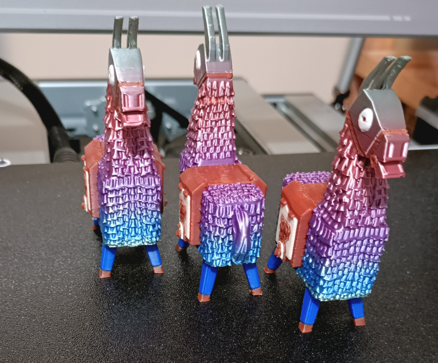 Three 3D-Printed Fortnite Llama Piñata Figures - photo 2