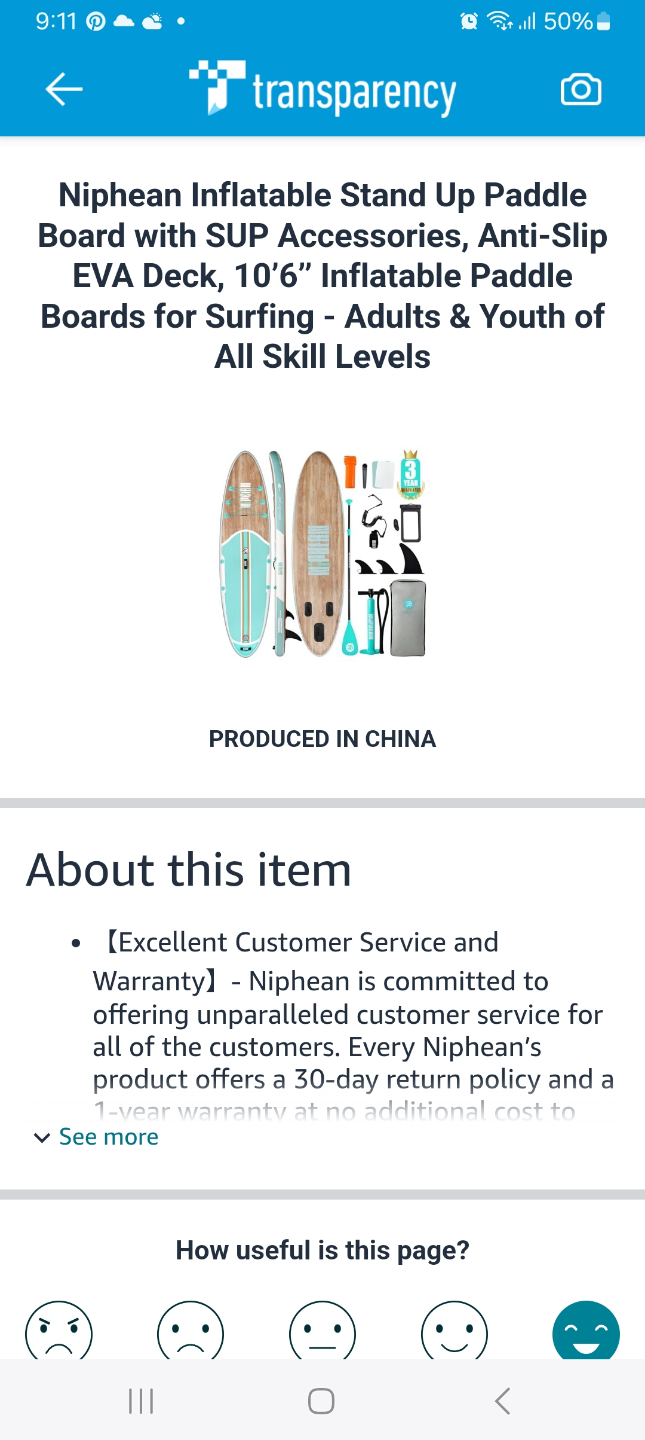 Niphean Inflatable Stand Up Paddle Board with Accessories - photo 3