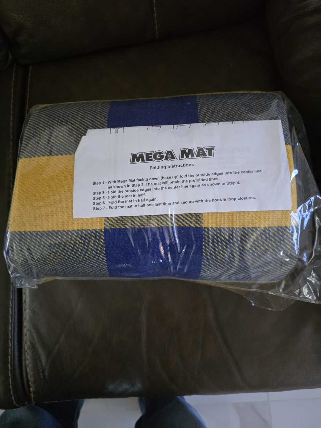 Mega Mat - Yellow and Blue Plaid
