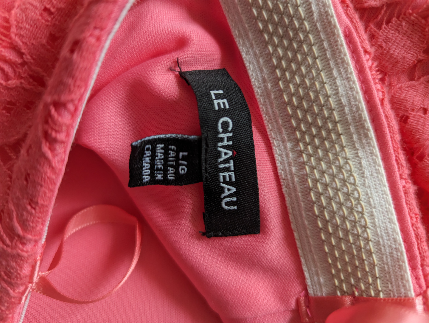 Le Chateau Coral Lace Dress Size Large 🏒 - photo 3