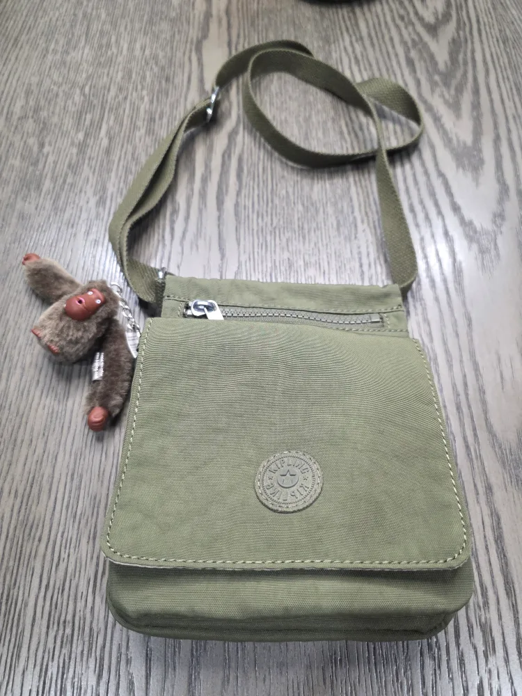 Kipling Green Crossbody Bag with Monkey Charm thumbnail