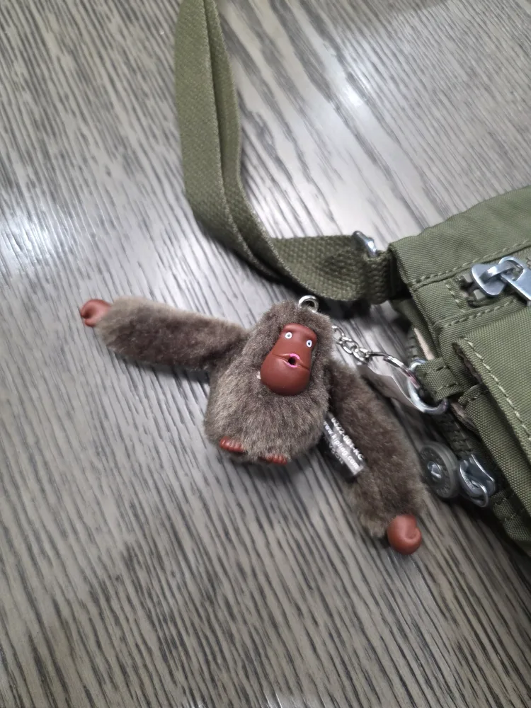Kipling Green Crossbody Bag with Monkey Charm image indicator(2)