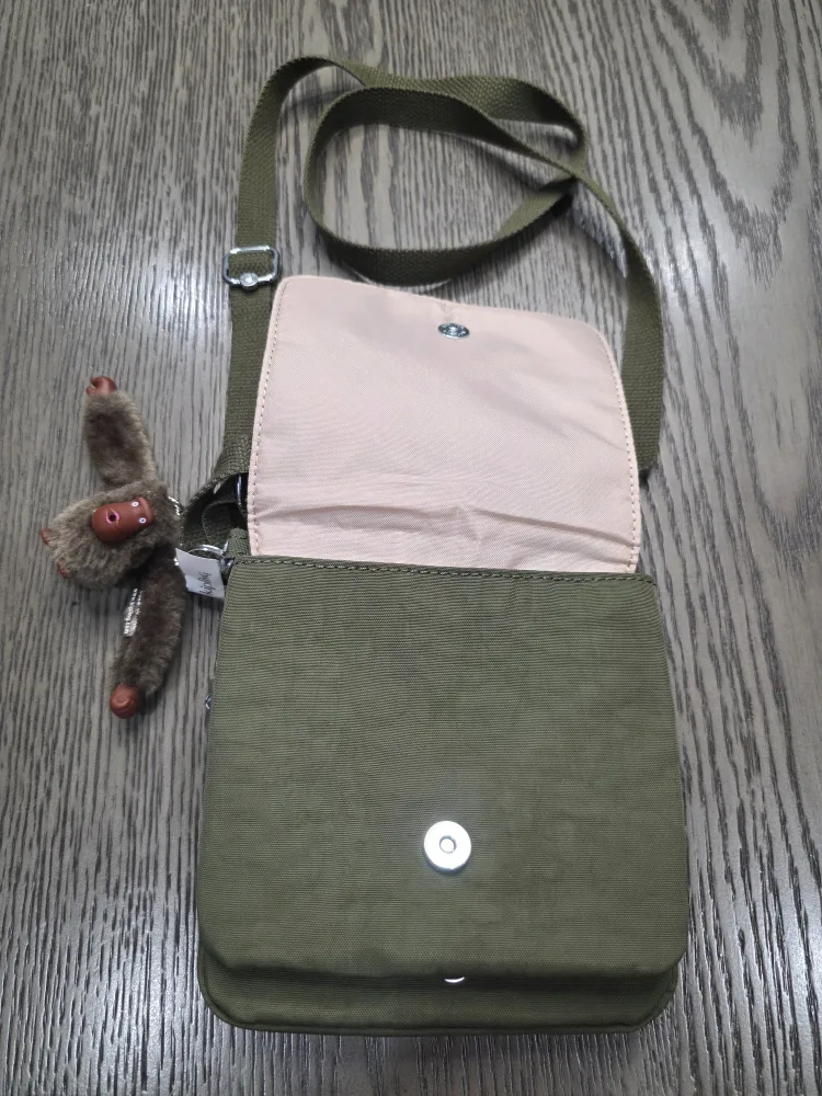 Kipling Green Crossbody Bag with Monkey Charm image indicator(3)