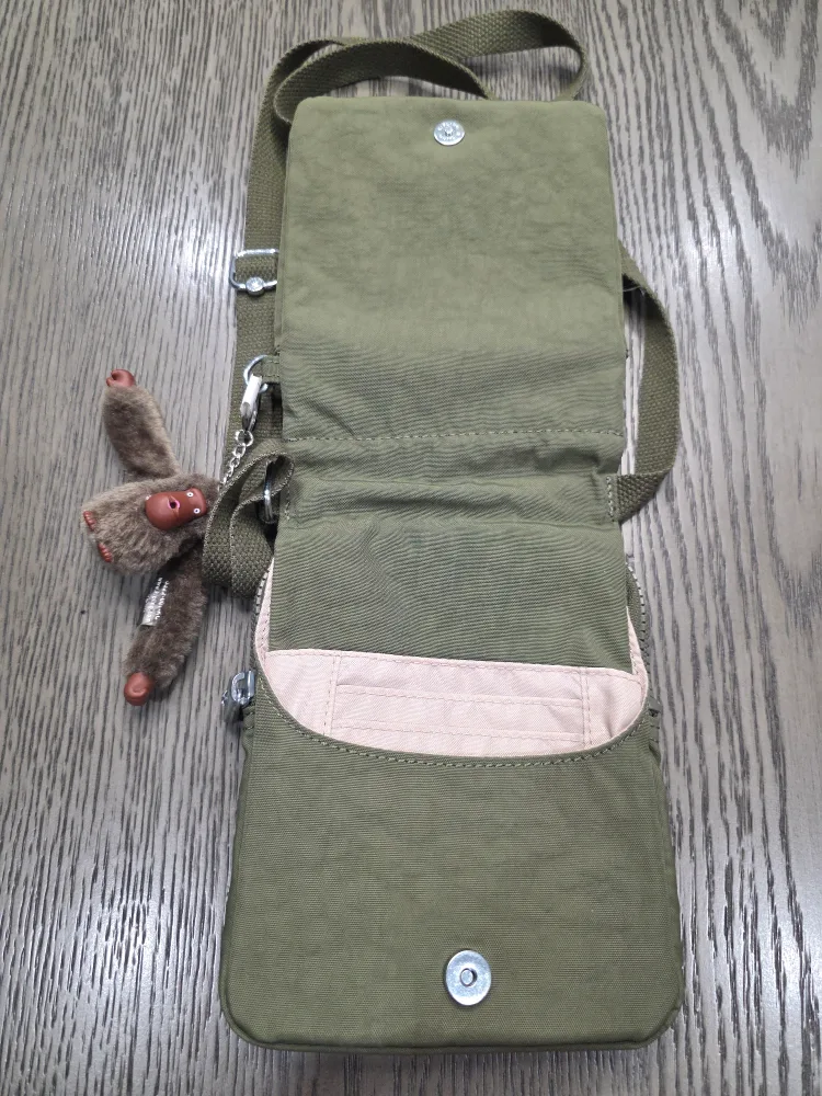 Kipling Green Crossbody Bag with Monkey Charm image indicator(4)