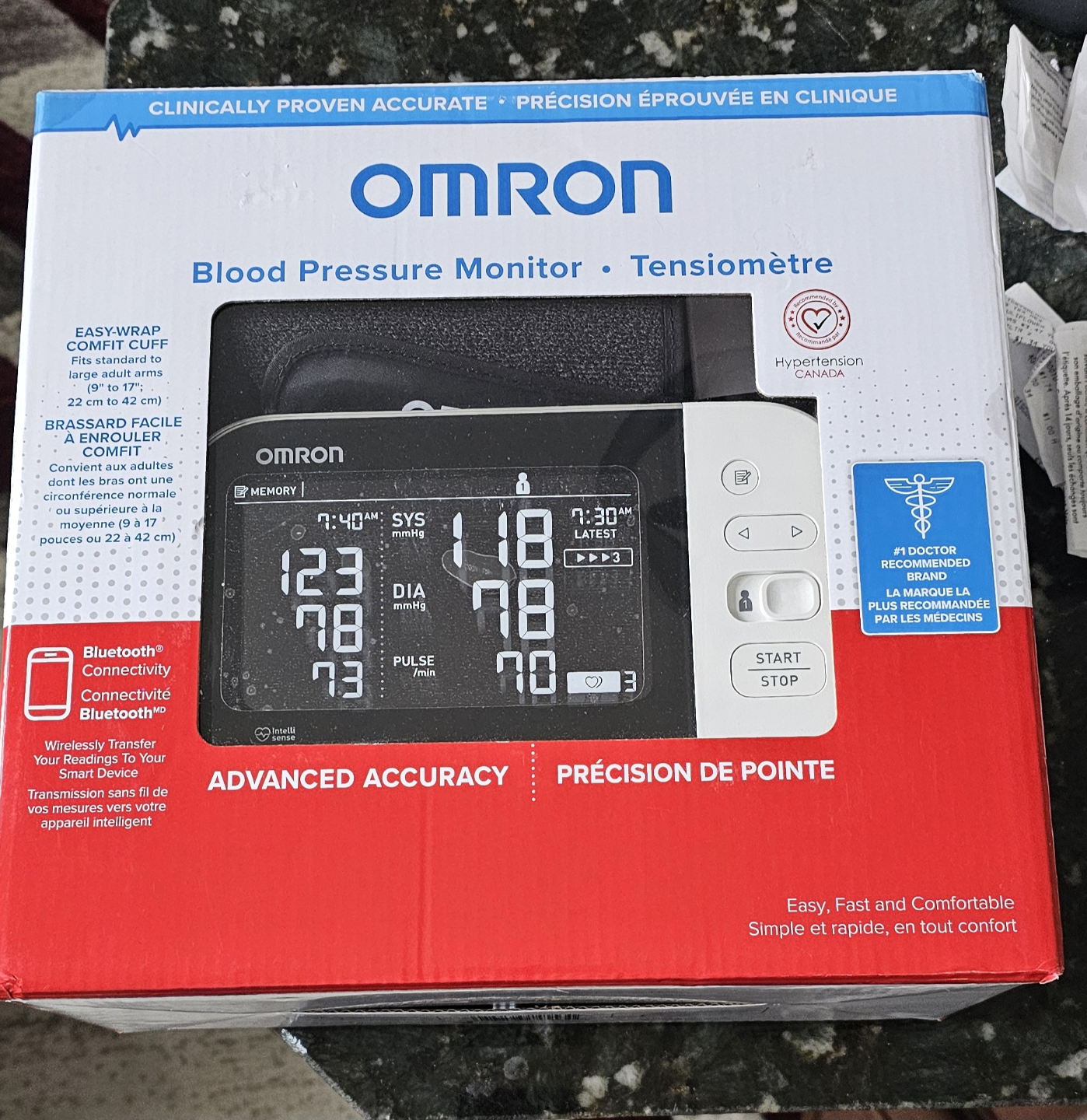 Omron BP7455CAN Bluetooth Blood Pressure Monitor