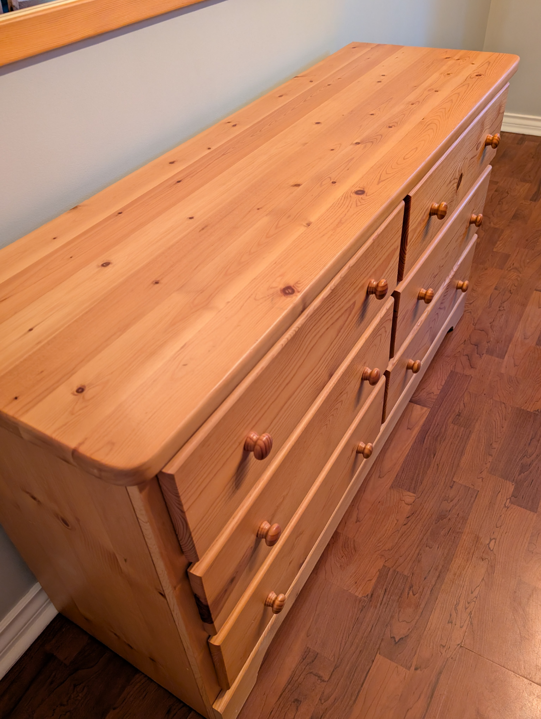 Wooden Dresser and Mirror Set - photo 2