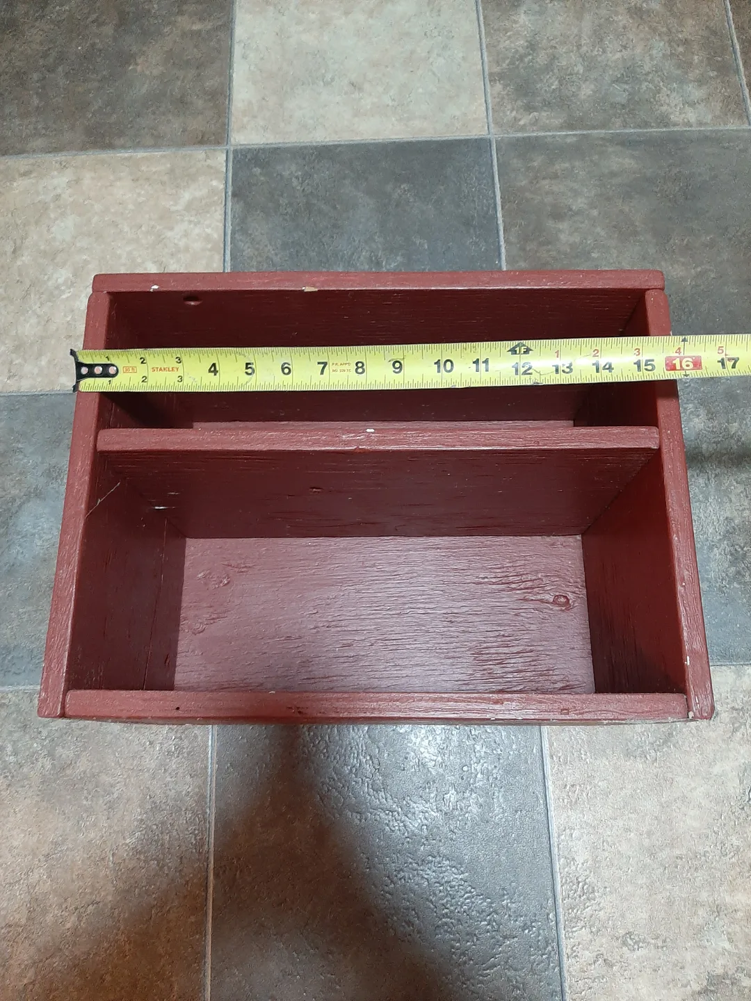 Rustic Wooden Organizer with Two Shelves thumbnail