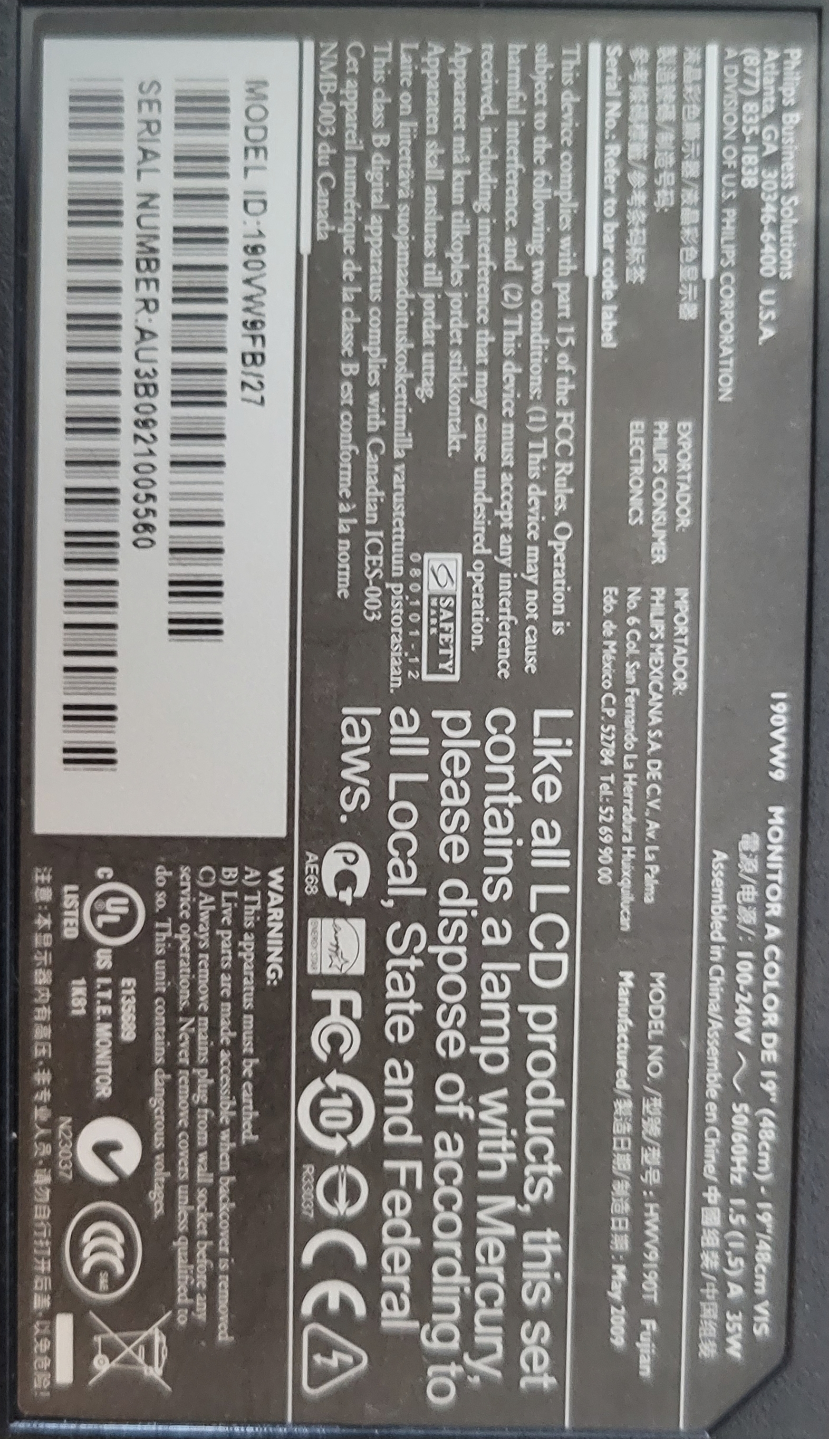 Philips 190W LCD Monitor - photo 2