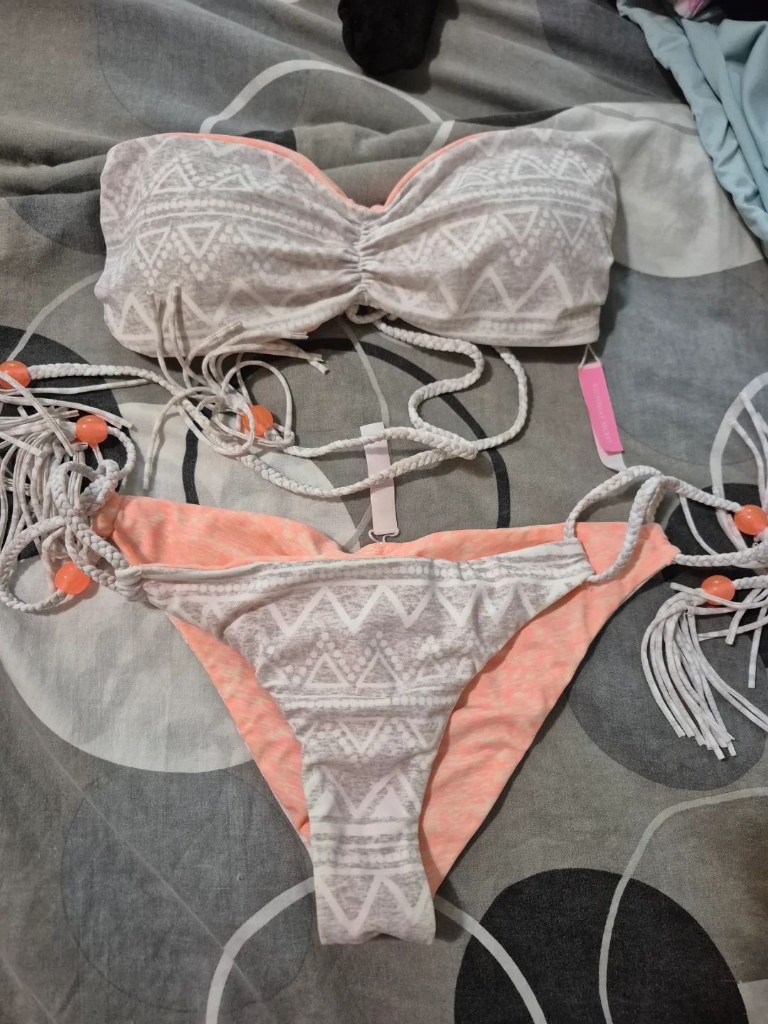 Victoria's Secret Pink Bandeau Bikini Set - Size Small thumbnail