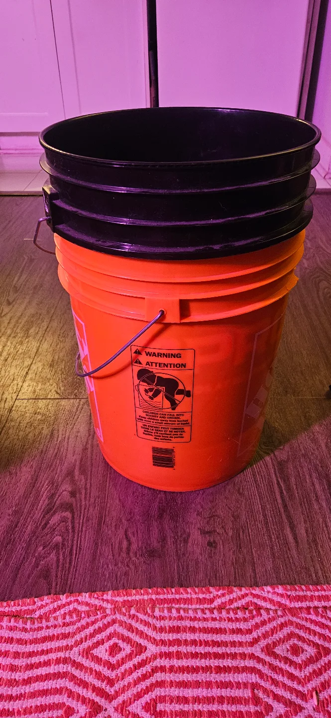 2 Stackable Buckets - Orange & Black #freecycle thumbnail