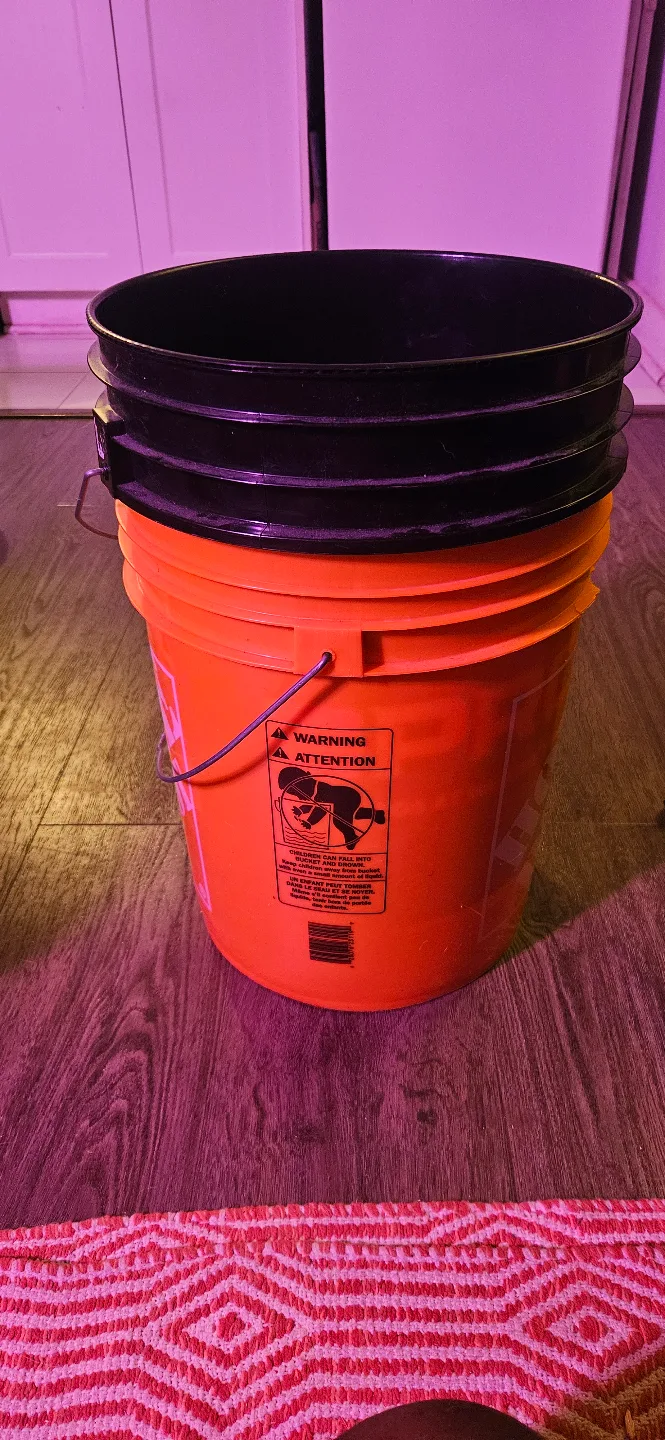 2 Stackable Buckets - Orange & Black #freecycle image indicator(2)