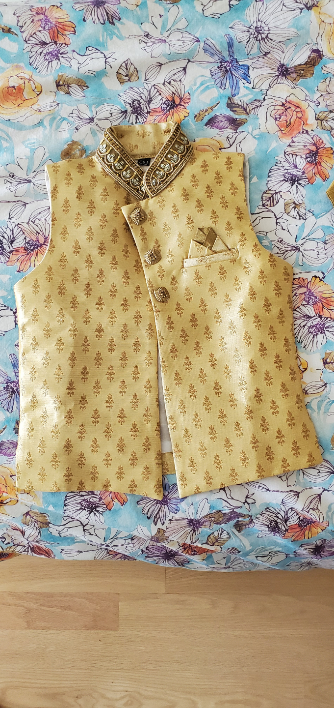 Kids' 3-Piece Traditional Indian Outfit - Gold - photo 4