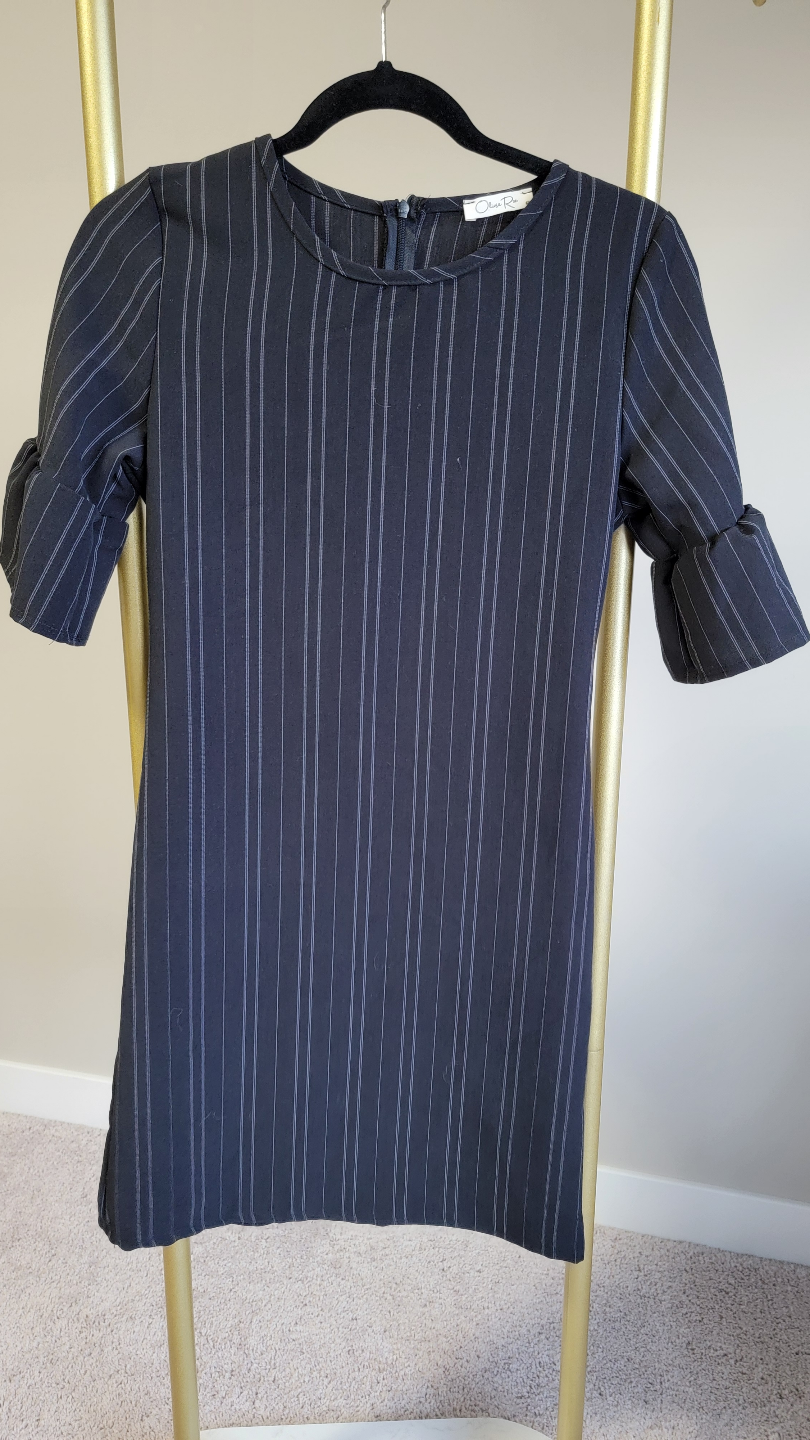 Black and White Striped Mini Dress - photo 3