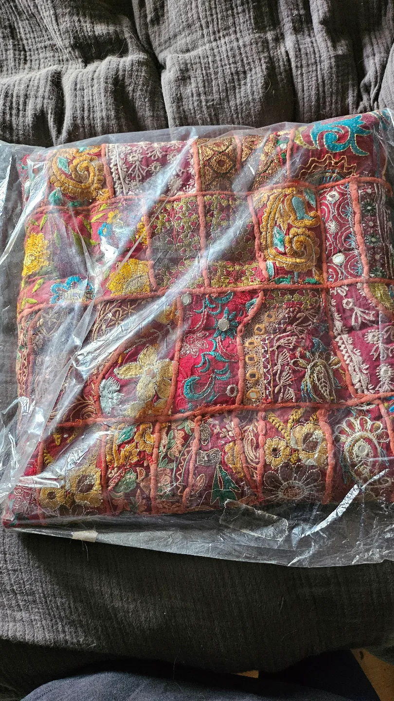 Embroidered Indian Floor Cushion image indicator(3)